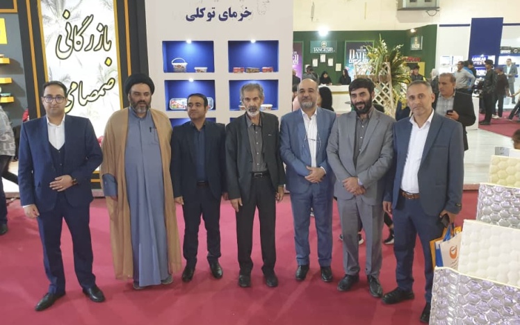 بازدید رئیس بسیج اصناف کشور و عضو هیئت رئیسه اتاق اصناف ایران از نمایشگاه ملی خرما در بوشهر